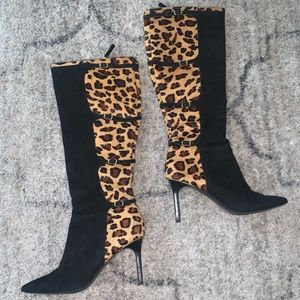 Lauren by Ralph Lauren Knee High Cheetah Boots